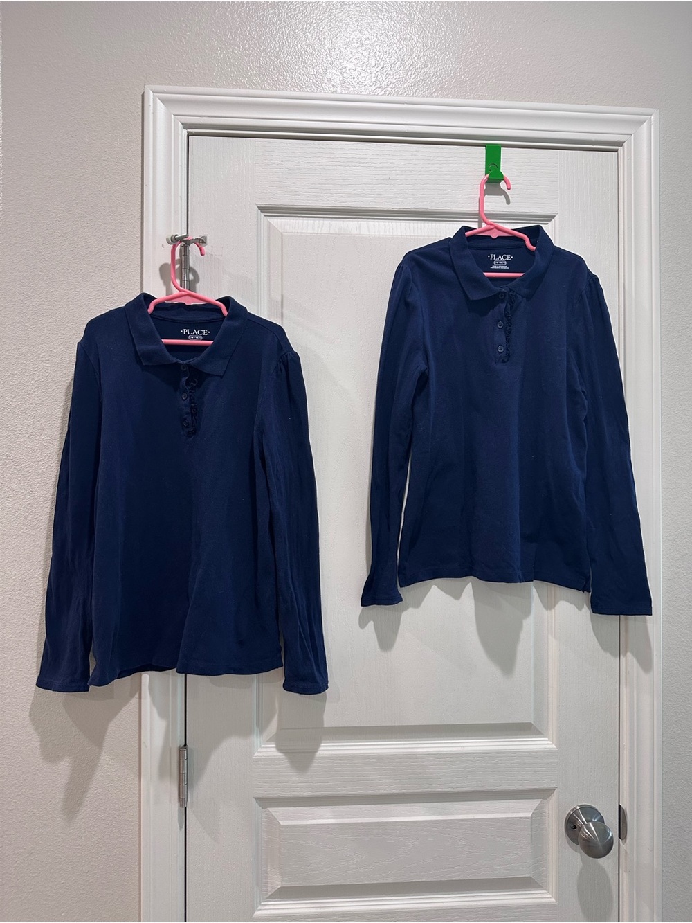 The Children's Place Navy Long-Sleeve Girls' Polo Shirt